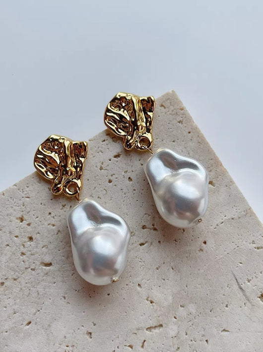 Aretes de Plata Brillante Forma Irregular - Image 8