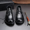 Botas Martin de Cuero para Hombre con Suela Gruesa y Caña Media
