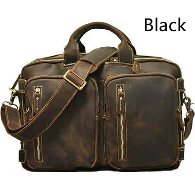 Bolsa Mensajera de Cuero Genuino para Hombre con Asa de Hombro - Image 12