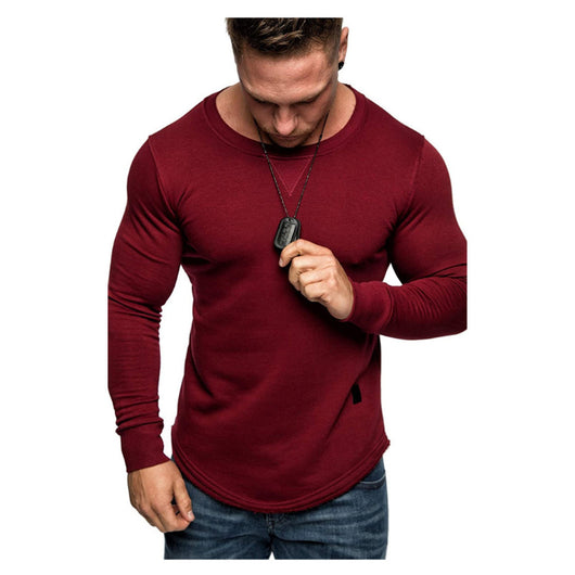 Suéter Clásico de Cuello Redondo para Hombre en Colores Sólidos - Image 20