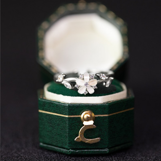 Anillo de Boda Floral en Oro 18K, 14K y Plata con Diamantes para Mujer - Image 7