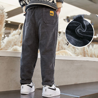 Pantalones de Pana para Niños Invierno - Corte Clásico Talla Grande - Image 2