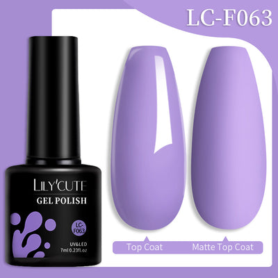 Set de Pegamento para Uñas con Brillo de Color Sólido - Image 98