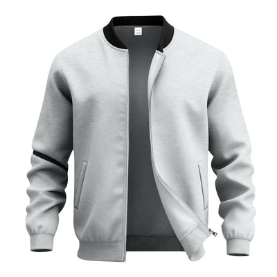 Chamarra Minimalista Americana Retro con Cierre y Cuello de Pie - Image 17