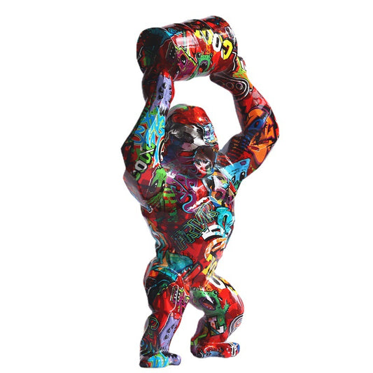 Escultura Decorativa Gorila King Kong Multicolor - Image 2