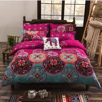 Juego de Cama Étnico Estampado 100% Algodón - 3 Piezas - Image 6