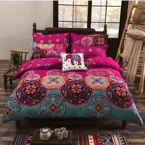 Juego de Cama Étnico Estampado 100% Algodón - 3 Piezas - Image 6