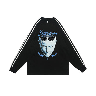 Blusa de Algodón Puro con Estampado Oversized Manga Larga - Image 10