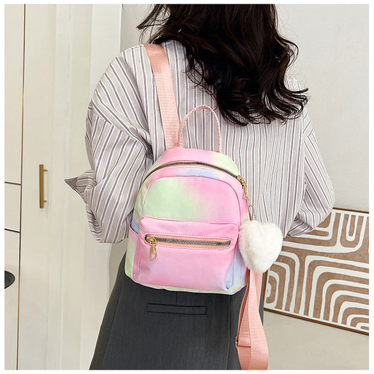 Mochila Casual de Gran Capacidad en Colores Pastel con Textura Nylon - Image 29