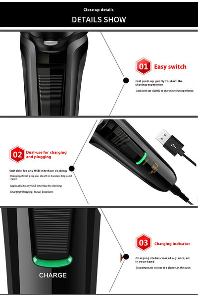 Afeitadora 3 en 1 Totalmente Lavable para Hombre - Image 13