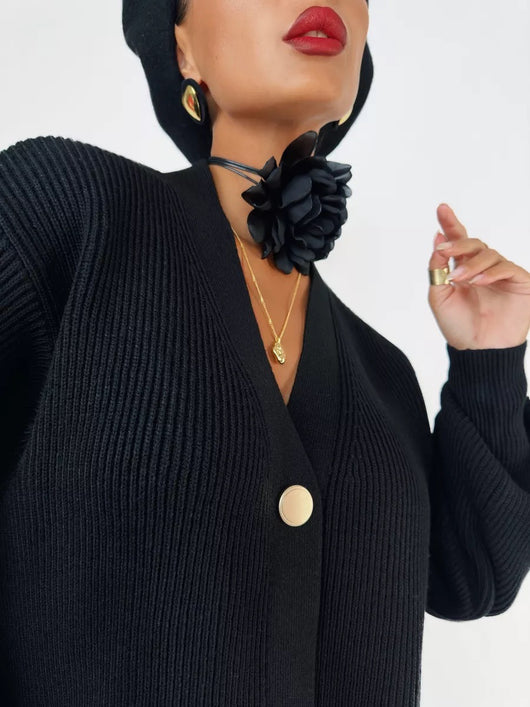 Cardigan Tejido Suelto Cuello V - Diseño Versátil para Otoño - Image 34