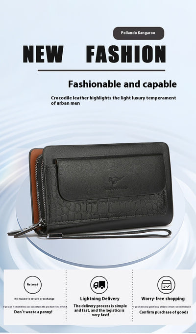 Maletín de Cuero Suave para Hombre con Múltiples Compartimentos - Image 9