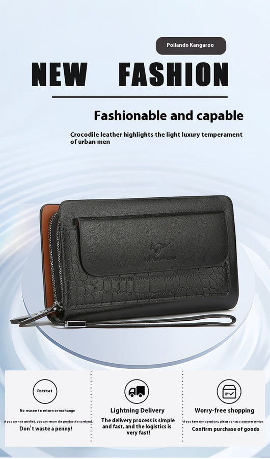 Maletín de Cuero Suave para Hombre con Múltiples Compartimentos - Image 9