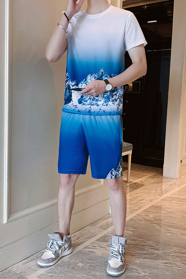 Conjunto Deportivo Corto: Playera y Shorts para Fitness y Entrenamiento