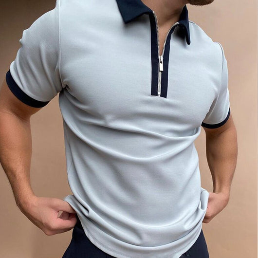 Polo Tejido Jacquard con Cierre - Camiseta Elegante para Hombre - Image 3