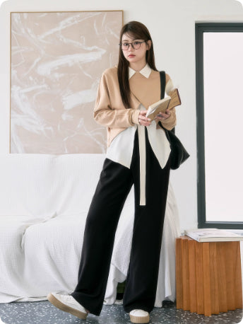 Pantalones Casuales Otoñales para Mujer con Corte Holgado y Caída Elegante - Image 11