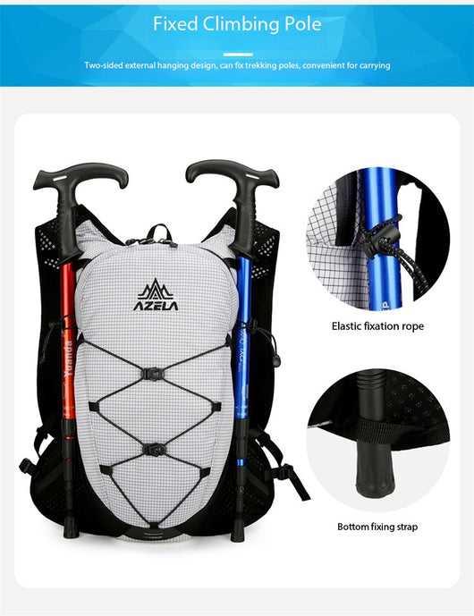 Mochila de Senderismo AZELA con Patrón Grid, Ligera y Transpirable para Trail Running y Camping - Image 23