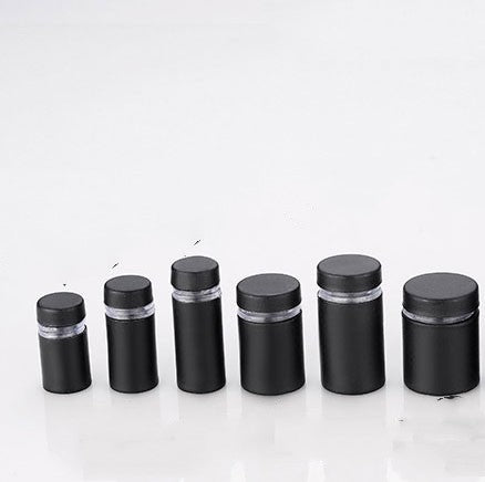 Clavo Espejo de Acero Inoxidable Negro con Tornillo de Vidrio - Image 3