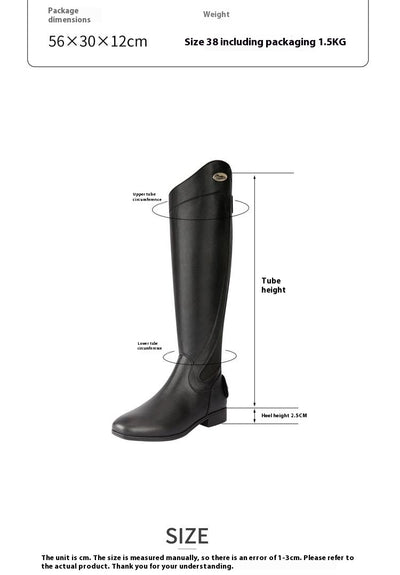 Botas Ecuestres de Cuero Genuino Negro - Image 10
