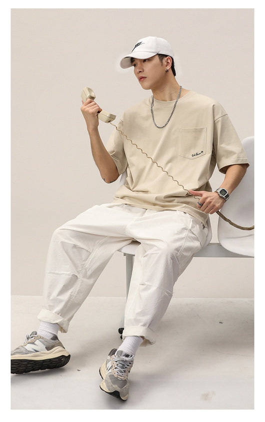 Playera Básica Bordada Cuello Redondo Manga Corta para Hombre - Image 19