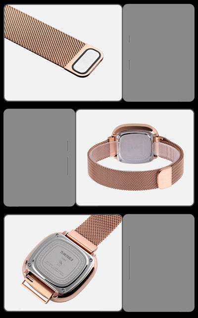 Reloj Magnético Luminiscente con Malla Trendy Coreano - Image 8
