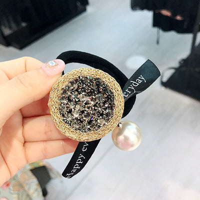 Cinta para cabello con perlas y cristales brillantes - Image 5
