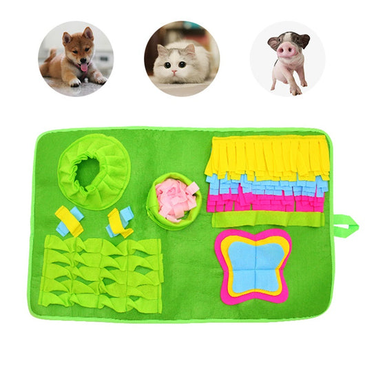 Tapete de Entrenamiento y Olfato para Perros con Juguete Peluche