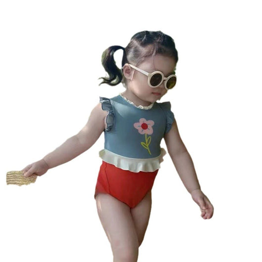 Traje de Baño Niña Estampado Encaje Secado Rápido Playa Verano - Image 5