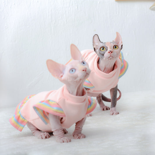 Ropa para Mascotas con Manga Volante de Terciopelo - Antideshedding