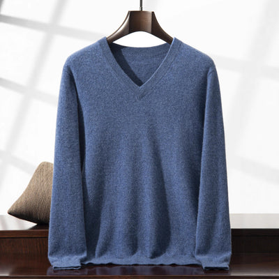 Suéter Minimalista Cuello en V para Hombre - Image 5