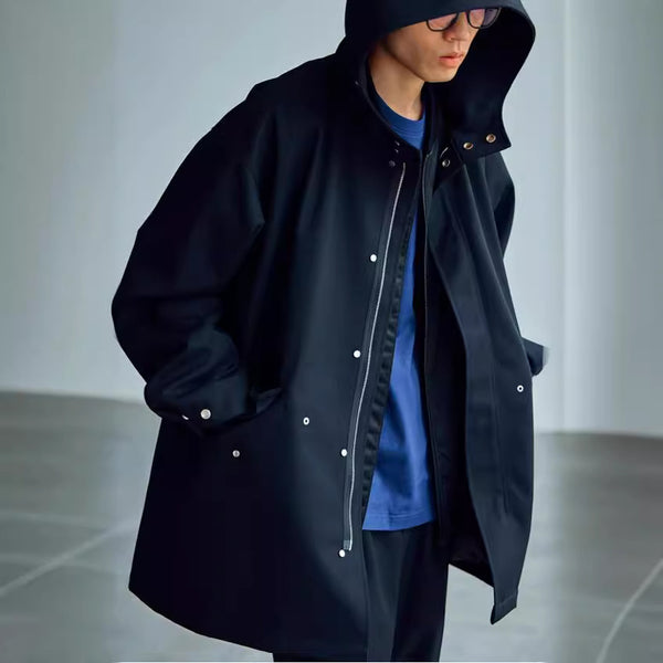 Chaqueta Impermeable con Capucha Estilo Fishtail para Hombre