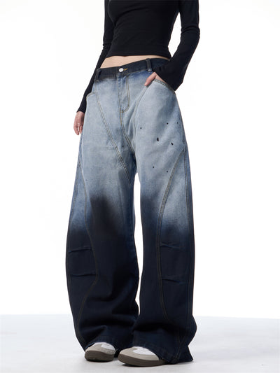 Pantalones Anchos Tie-Dye Degradado para Mujer - Image 11