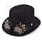 Sombrero Gótico Steampunk con Gafas Remachadas - Accesorio Retro Punk