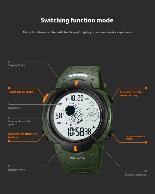 Reloj Deportivo Inteligente Astronauta para Estudiantes de Secundaria - Image 15