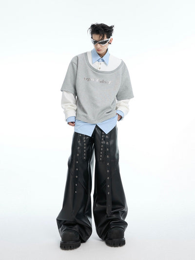 Sudadera Hoodie Oversize con Bloques de Color - Manga Larga Suelta - Image 13