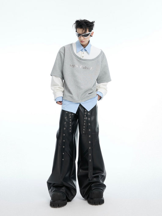 Sudadera Hoodie Oversize con Bloques de Color - Manga Larga Suelta - Image 13