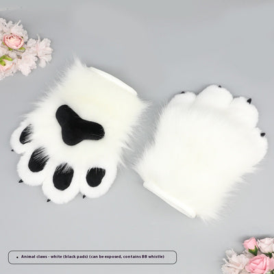 Guantes de Felpa Artesanales para Disfraz de Bestia - Garras Peludas Roleplay - Image 6