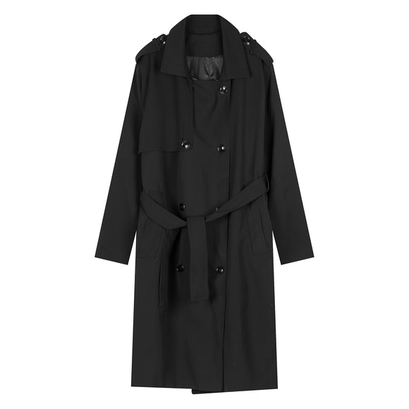 Gabardina Cruzada para Hombre con Cinturón Integrado