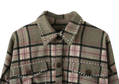 Chaqueta Camisa a Cuadros con Flecos - Image 8
