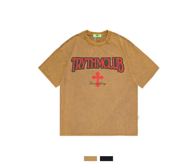 Camiseta Unisex Lavada Efecto Desgastado - Estilo Urban Casual - Image 4