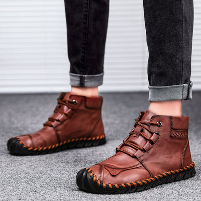 Botas Martin de Cuero Artesanal con Forro de Cachemir para Hombre - Image 11