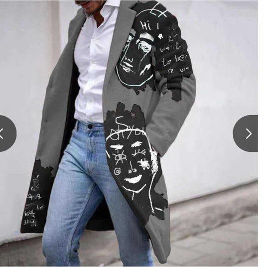 Chaqueta de Lana Tejida con Estampado y Mangas Largas - Image 9