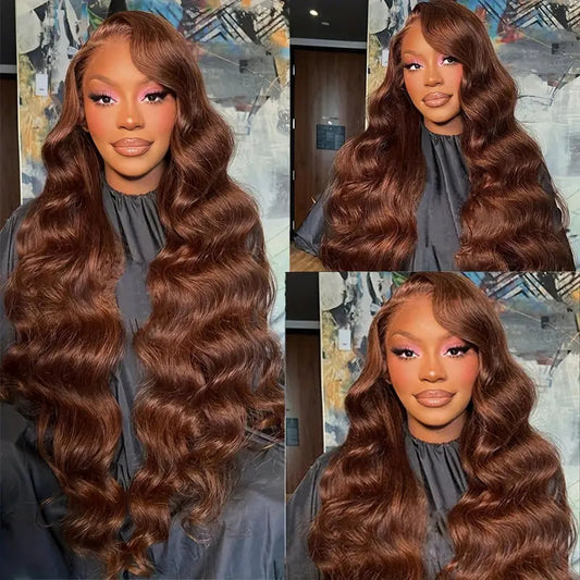 Peluca Larga Ondulada Marrón - Cobertura Completa de Cabello Rizado - Image 2