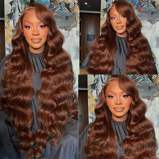 Peluca Larga Ondulada Marrón - Cobertura Completa de Cabello Rizado - Image 2