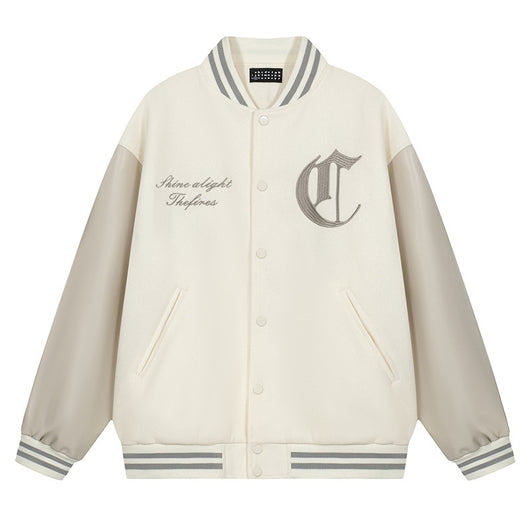 Chaqueta de Béisbol de Lana con Bordados Artesanales para Hombre - Image 11