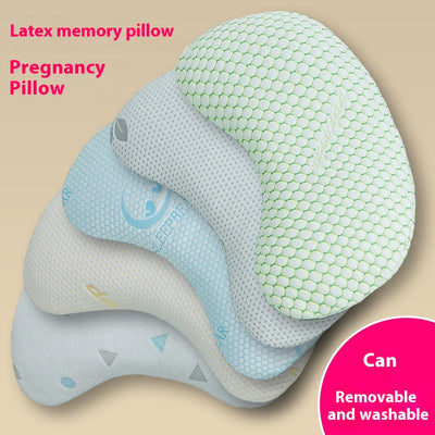 Almohada Gestacional de Látex Natural - Cojín Cervical Ergonómico Desenfundable