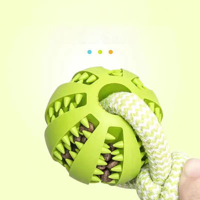 Juguetes Interactivos para Perros Pequeños - Pelotas de Cuerda y Caucho con Dispensador de Premios - Image 3