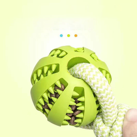 Juguetes Interactivos para Perros Pequeños - Pelotas de Cuerda y Caucho con Dispensador de Premios - Image 3