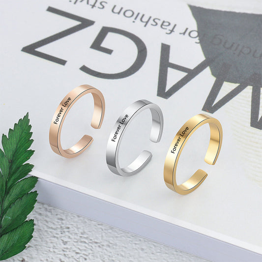 Anillo de Plata Esterlina Brillante Minimalista