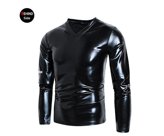 Playera Base V-Neck Brillante de Manga Larga para Hombre - Image 12